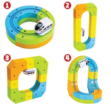 Kids Electric Magnetic Track Train Toy with Flexible Track